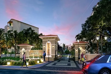 Emaar Marbella Terraces Villas living area with stylish decor and contemporary interiors